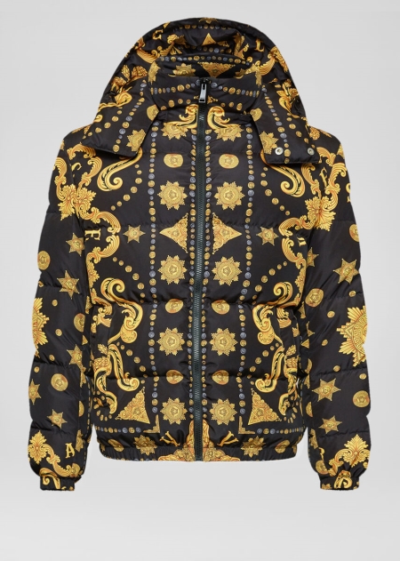 Jachete Puffer Versace Versace Barocco Western Print Barbati | QEXTBAK-73